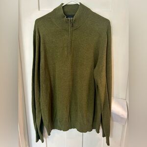 Jos. A. Bank Olive Zip-Up Sweater